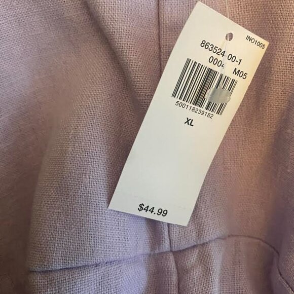 NWT Fit & Flare Linen-Blend Midi Dress - Picture 3 of 5